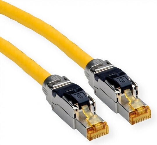 Roline S/FTP Cat.8 (40Gbps) Καλώδιο Δικτύου Ethernet 2m Κίτρινο