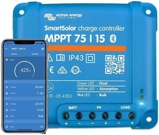 Victron Energy SmartSolar MPPT 75/15 Ρυθμιστής Φόρτισης 24V 15A