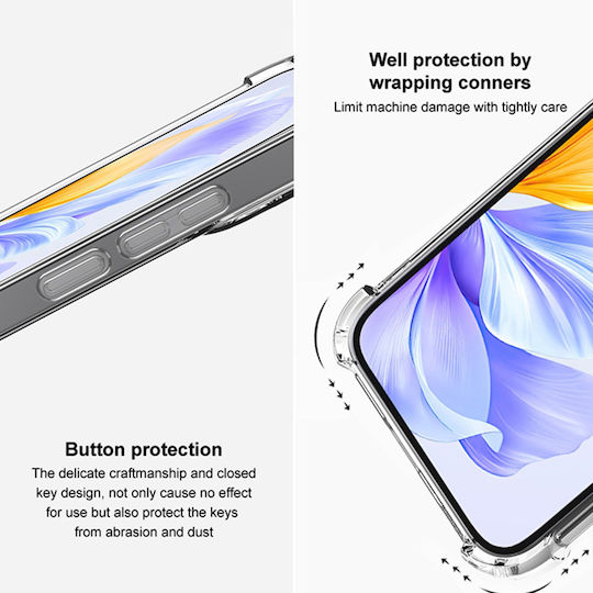 Techsuit Удароустойчив Прозрачен Силиконов Калъф За Мобилен Телефон Xiaomi Poco X8 Pro Max Димно Черен
