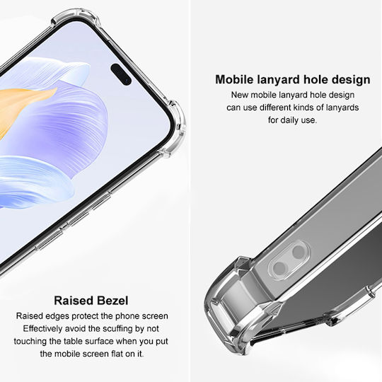 Techsuit Удароустойчив Прозрачен Силиконов Калъф За Мобилен Телефон Xiaomi Poco X8 Pro Max Димно Черен
