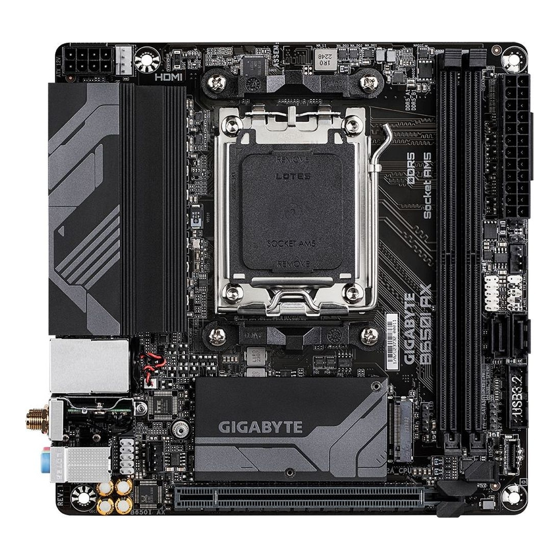 Gigabyte rev. 1.0 Wi-Fi Motherboard Mini ITX με AMD AM5 Socket B650I (B650I AX)