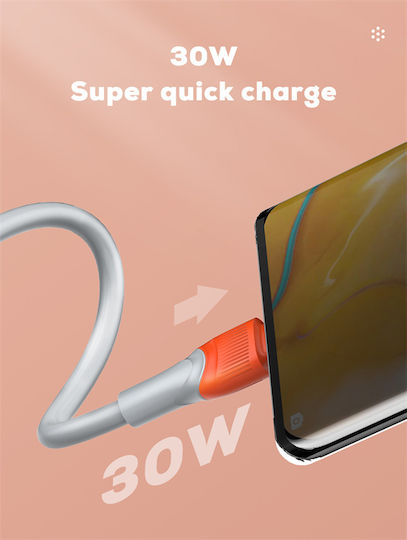 Ldnio USB 2.0 Cable USB-C male - USB-A 30W Γκρι 1m