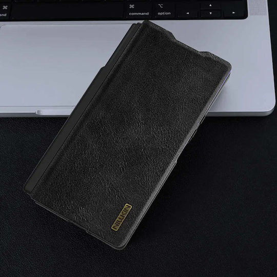 Nillkin Qin Book Pro din Piele Artificială Neagră (Galaxy Z Fold7)