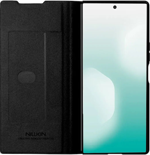 Nillkin Qin Book Pro din Piele Artificială Neagră (Galaxy Z Fold7)
