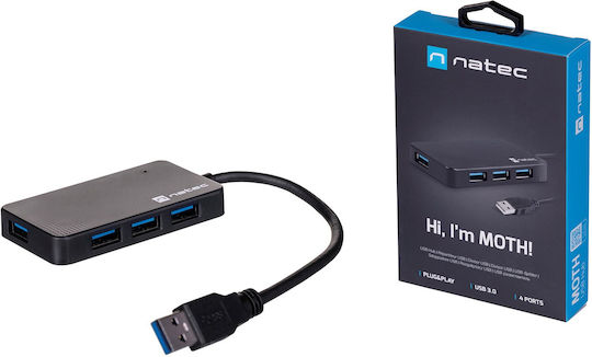Natec Moth Hub 4 Ports USB 3.0 with USB-A Connection