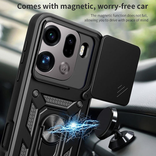 Techsuit Camshield Series Oppo Find Back Cover Silicone Black (Oppo Find X9 Pro)