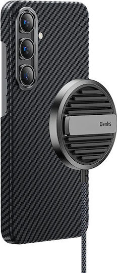Benks Umschlag Rückseite Aramid Fiber Schwarz (Galaxy S24)