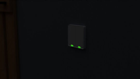 Tesla Стенен Стенни Прекъсвач Wi-Fi Двойна с Бял Рамка