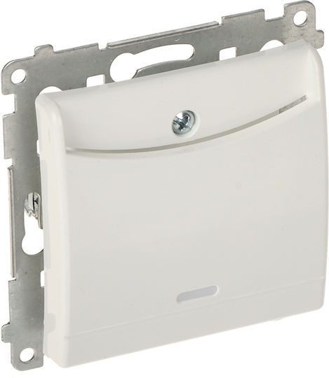 Kontakt-Simon Recessed Wall Switch Lighting One-Way without Frame White