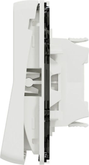 Schneider Electric Mureva Styl Waterproof Recessed Double Wall Switch Without Frame Aller Retour White