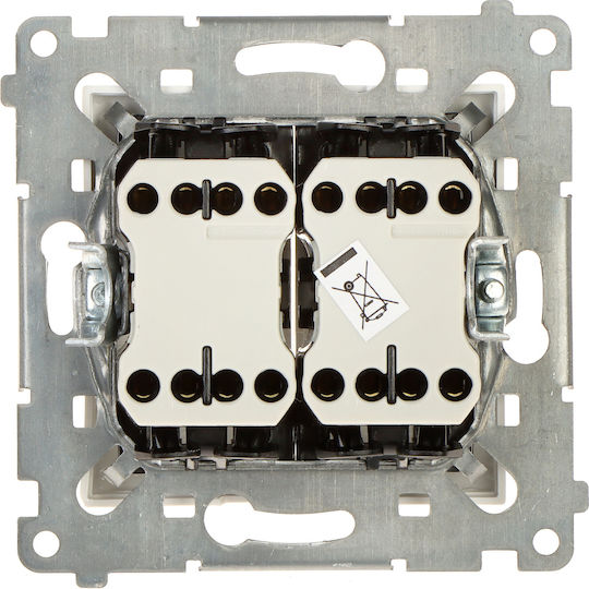 Kontakt-Simon Recessed Wall Switch Lighting Two-Way without Frame Medium White