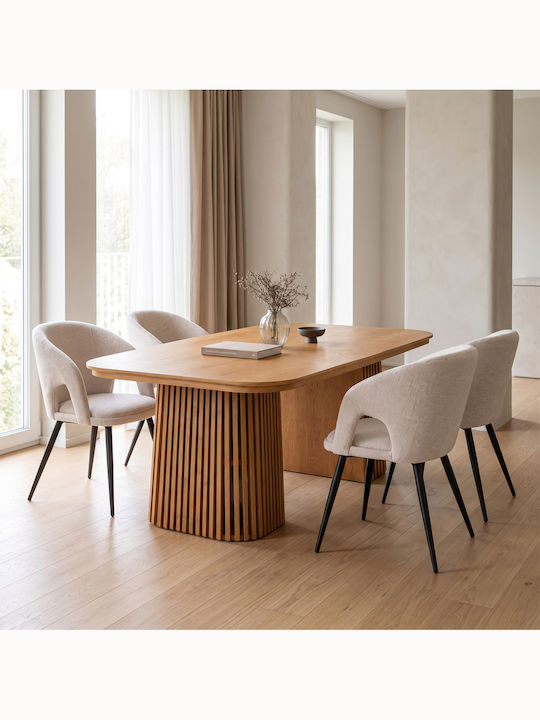 Esszimmermöbel-Set Cornel Erweiterbar mit 4 Stücken 120(+60)×90cm