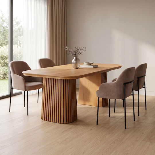 Set de Masă Verlo Extensibil cu 4 Scaune 120(+60)x90cm