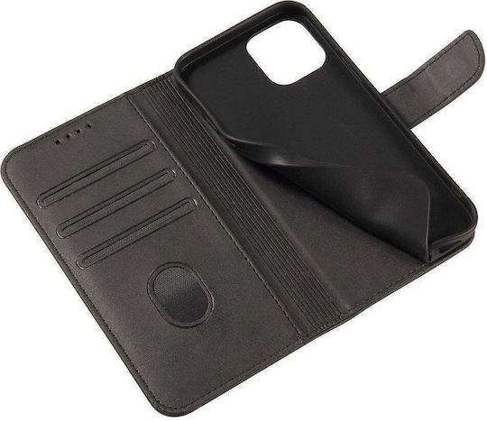 Hurtel Magnet Buchen Sie Silikon Schwarz (Moto G52)