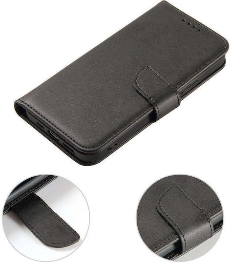 Hurtel Magnet Buchen Sie Silikon Schwarz (Moto G52)