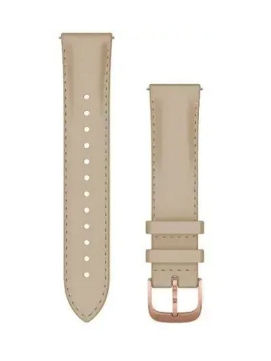 Garmin Strap Beige (Garmin quick release leather wrist strap 20)