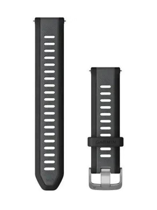 Garmin Каишка Силикон Черен (GARMIN Quick Release 20 Black/Slate Gray Band е съвместим с модели на ''GARMIN'')