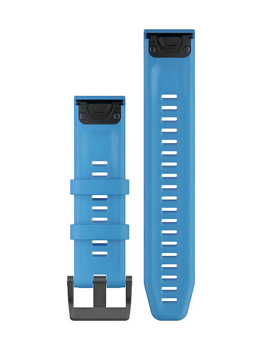 Garmin Quickfit 22 Λουράκι Σιλικόνης Cyan Blue (Fenix 5 / 5 Plus / 6 / 6 Pro / 7 / 7 Pro / 8 / E (47mm))