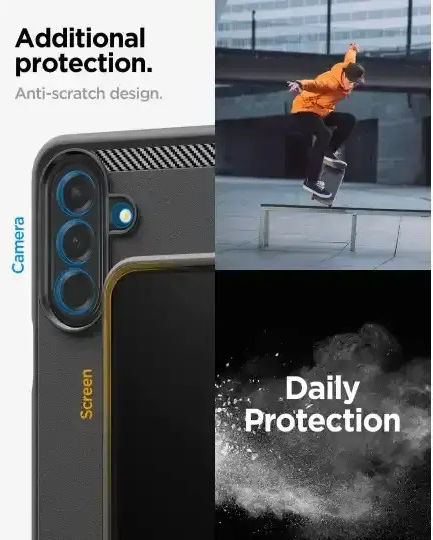Spigen Robuste Armor Umschlag Rückseite Silikon Schwarz Galaxy A27