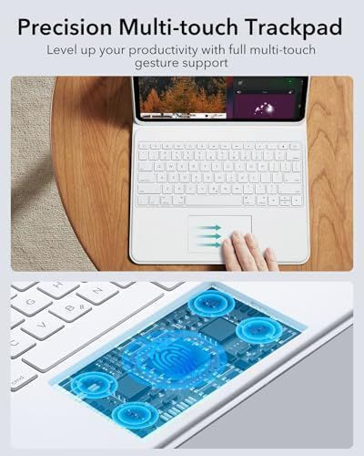 ESR Ascend Flip Cover mit Tastatur Weißes (Ipad Pro 12,9 (2022/2021/2020/2018))