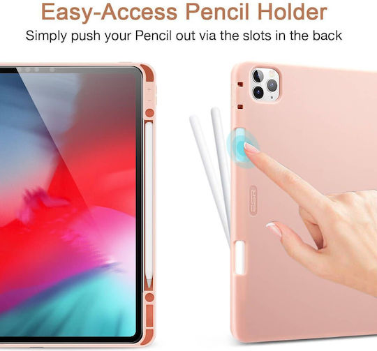 ESR Rebound Pencil Flip Cover Ροζ Χρυσή (iPad Pro 2020 12.9")