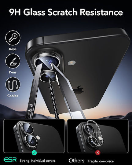 ESR Armorite Protecție Cameră Tempered Glass pentru iPhone 17, iPhone 16
