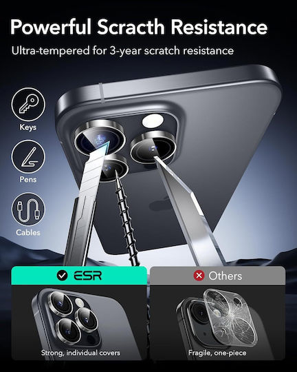ESR Armorite Protectoare Pentru Camera Mobilă Tempered Glass Transparent Pentru iPhone 16 Pro, iPhone 16 Pro Max