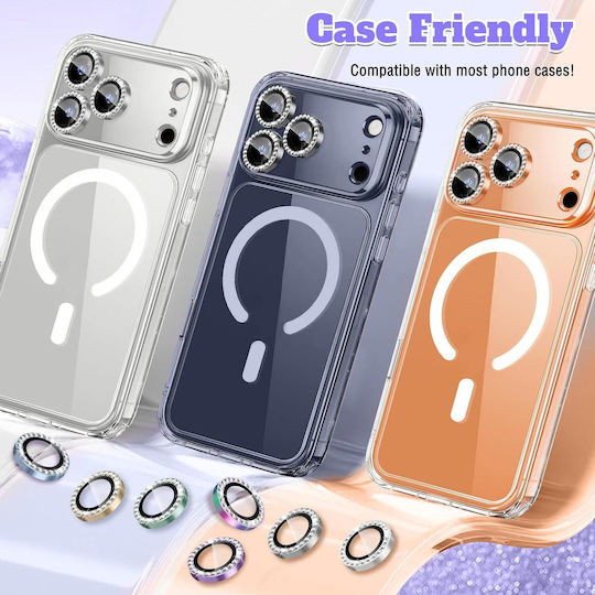 Orso Lens Camera Tempered Glass Violet Diamonds Iphone 17 Pro/17 Pro Max