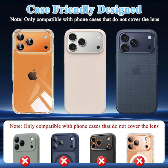 Orso Full Cover 9h Camera Protector Diamonds Colorfull Iphone 17 Pro Max