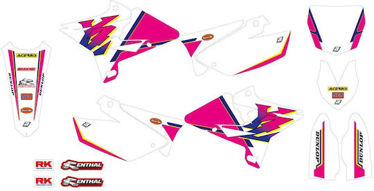 Set de autocolante Blackbird Racing 2242aa Yamaha Yz 250 02-21 Yamaha Yz 125 02-21 Roz-Alb