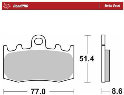 Moto-master Metallic Motorcycle Brake Pads 406205 1 Set 1 Caliper
