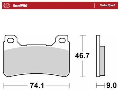 Moto-master Metallic Motorcycle Brake Pads 406405 1 Set 1 Caliper