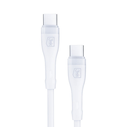 3MK USB-C Charger with USB-C Cable - USB-C 20W Power Delivery White (Rayo)