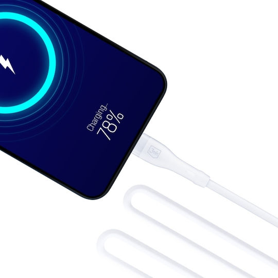 3MK USB-C Charger with USB-C Cable - USB-C 20W Power Delivery White (Rayo)