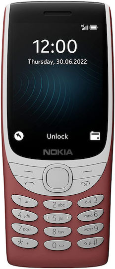 Nokia 8210 Dual SIM (480/128MB) Κινητό με Κουμπιά Red