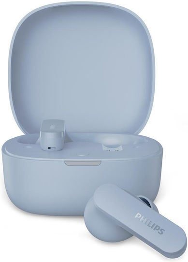 Philips TAT2100 In-ear Bluetooth Handsfree Ακουστικά με Αντοχή στον Ιδρώτα και Θήκη Φόρτισης Γαλάζιο