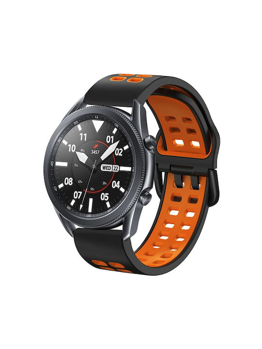 Huawei Watch Gt Läufer Doppelreihiges Silikongehäuse Schwarz Orange