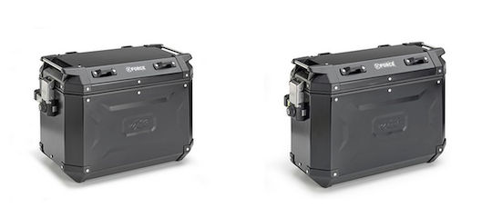 Kappa Moto Monokey Set Motorcycle Aluminum Side Hard Cases 37lt In Black Color