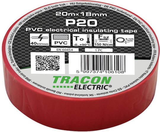 Tracon Electric Μονωτική Ταινία Κόκκινη