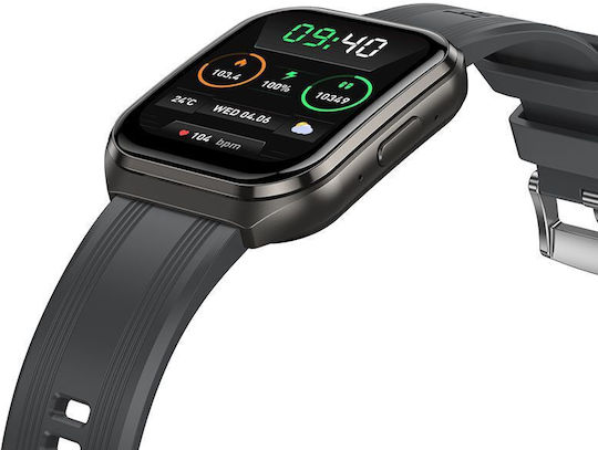 Hoco Y44 Smartwatch with Heart Rate Monitor (Black)