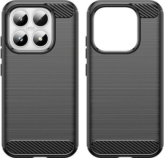 Techsuit Carbon Umschlag Rückseite Silikon / Kunststoff Schwarz (Xiaomi 17)