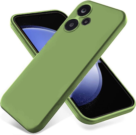 Back Cover Σιλικόνης / Υφασμάτινο Πράσινο (Xiaomi Redmi 13C)