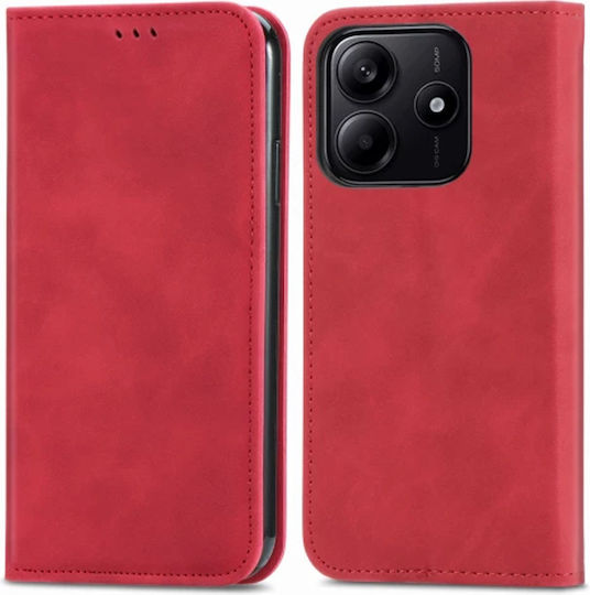 Erbord Back Cover Synthetic Leather / Silicone with Strap Magnetic Red (Galaxy A17)