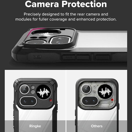 Ringke Fusion X Rückseite Umschlag Silikon Kunststoff Schwarz (Nichts Phone (4a) Pro)