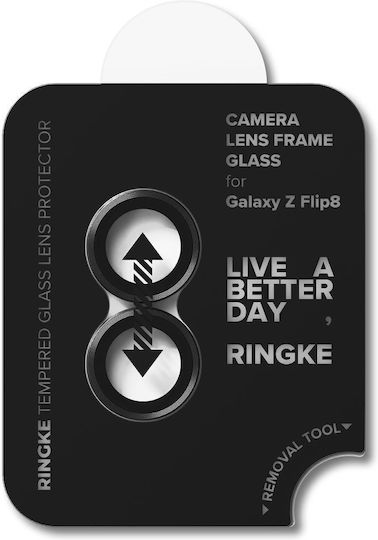 Ringke Рамкова Защита на Камера Закалено Стъкло Черна за Galaxy Z Flip8