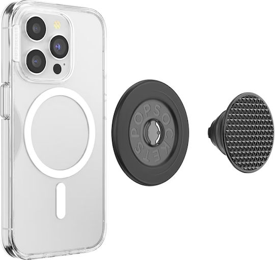 Popsockets Popsocket Round Aluminum Triangle Knurl Grip Magsafe Phone Holder Stand Black
