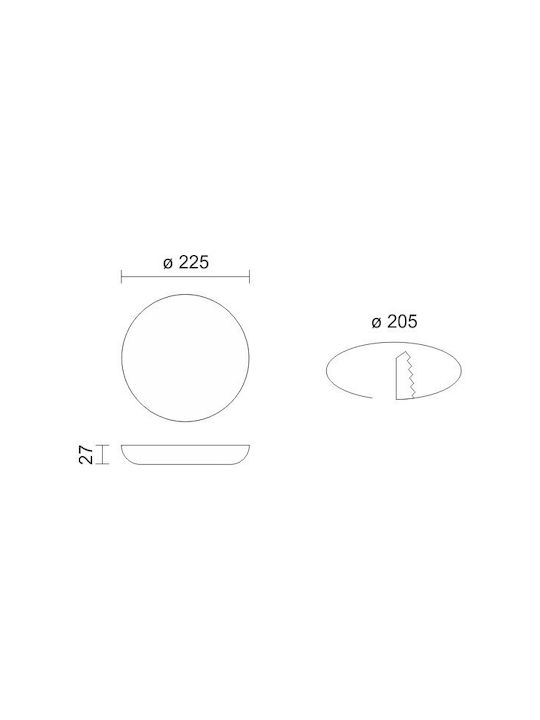 Spot Light Outdoor Ceiling Spot with Integrated LED in White Color 6391