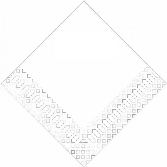 Finezza Χαρτοπετσέτα Πολυτελείας 2Φ Λευκή 24x24εκ. 375τμχ
