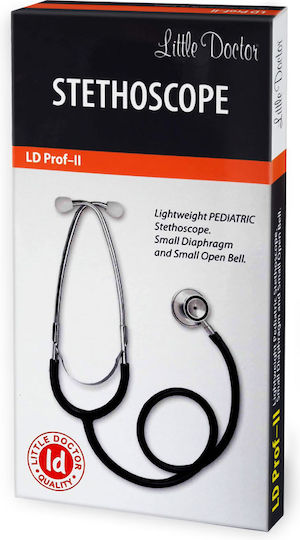 Little Doctor LD Prof-II Παιδιατρικό Στηθοσκόπιο με Διπλό Κώδωνα Μαύρο