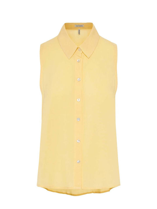 Sleeveless Women's Shirt Yellow